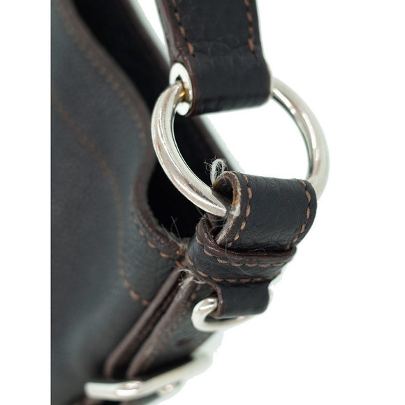 Prada Leather Shoulder Bag Handbag Black - Picture 4 of 9